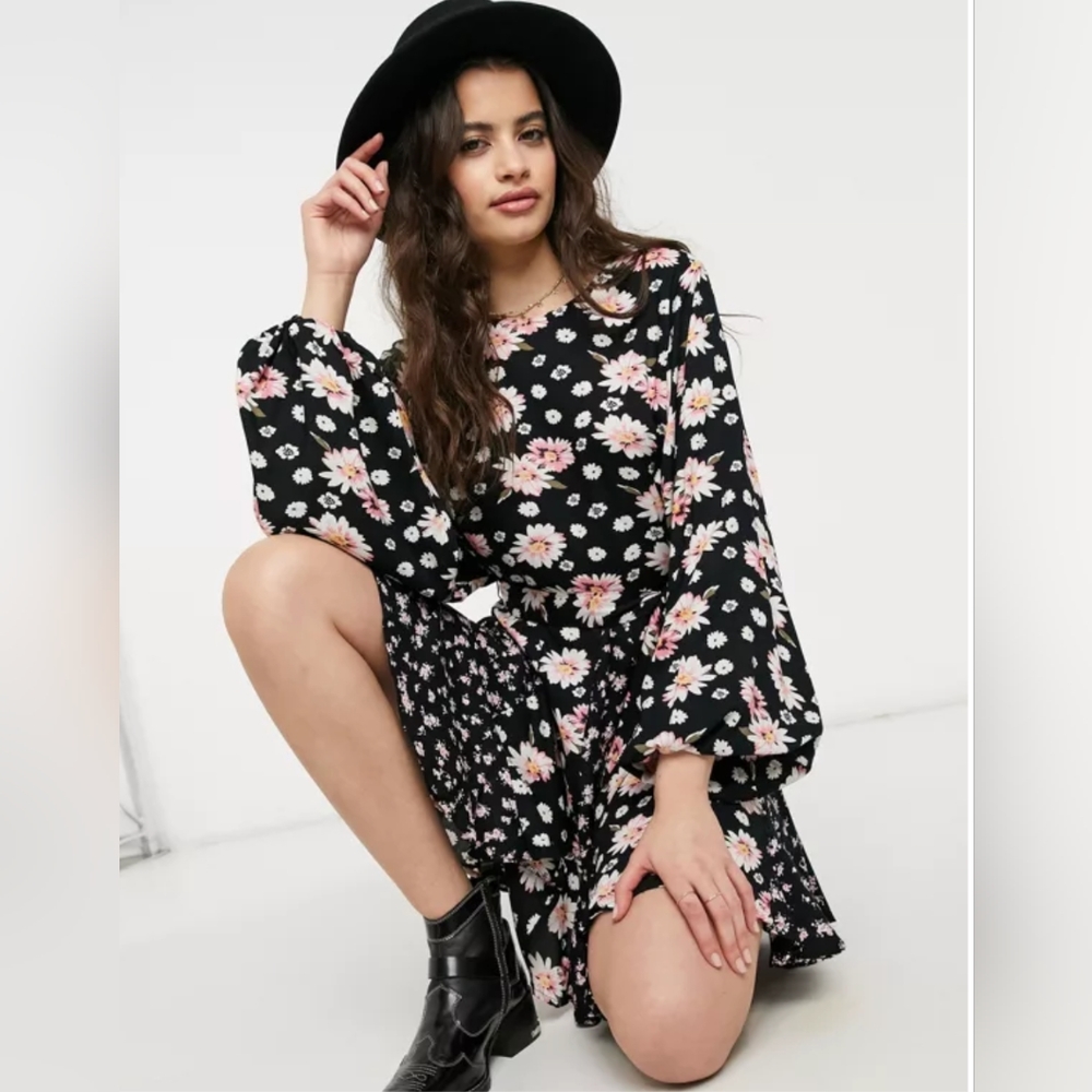 ASOS Design Mini Belted Skater Dress